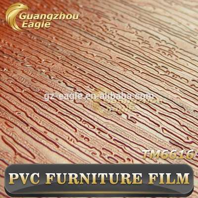 Pvc Brownish-Red Cabinet Wood Grain Paper Veneer Lamination Of Acacia Vinyl Film, Car Inside Wrapping Decoration