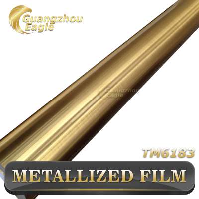 New Style Design 8 Micron Brushed Finish Gold Metallized Pet Film